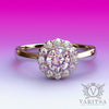 Floral Halo Diamond Engagement Ring in Gold (0.66 ct. tw.) - 02US13